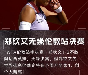 球鞋球拍出问题，郑钦文：若不想鞋和拍专注度会更高，这是个教训