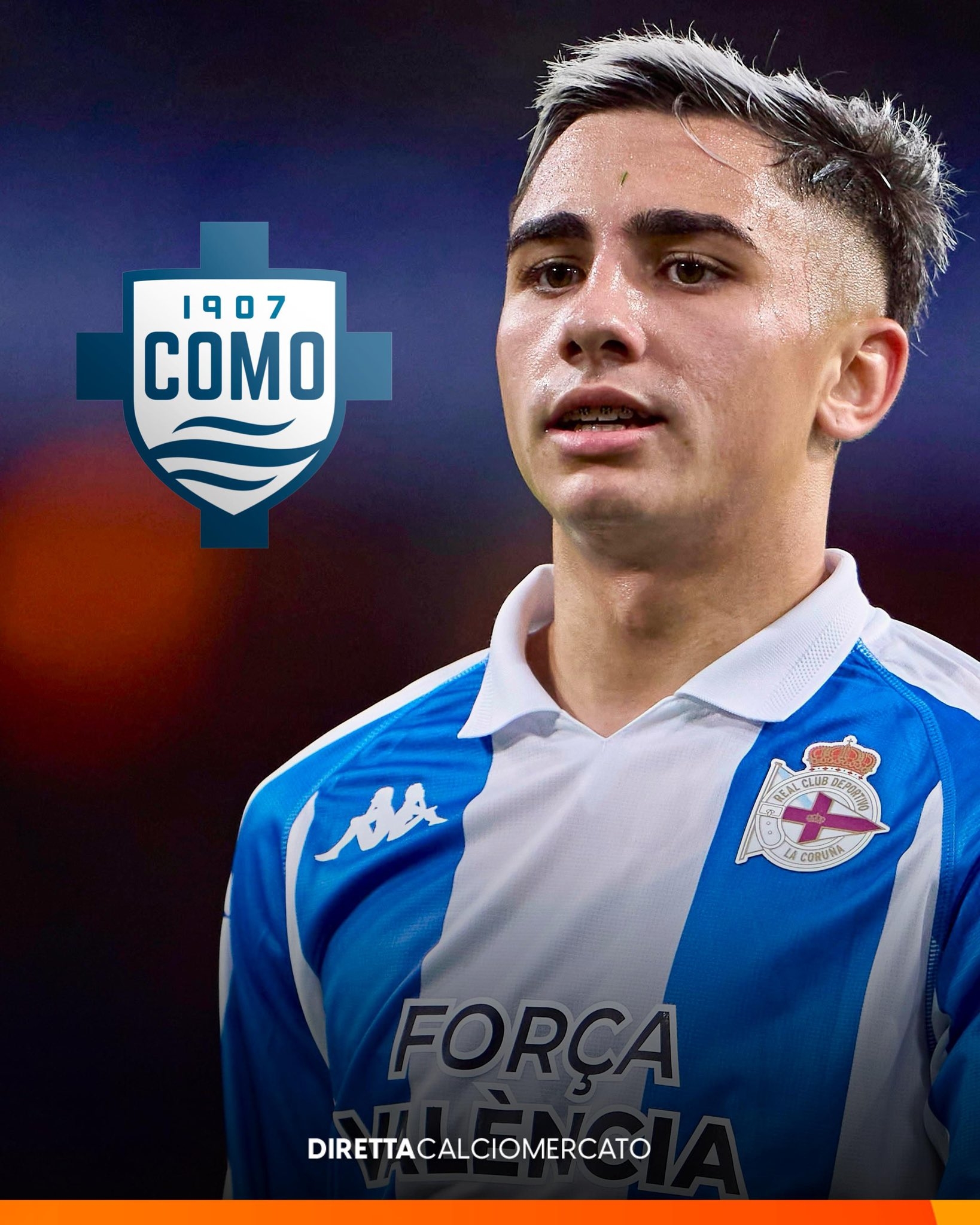 迪马济奥：科莫考虑支付3500万欧解约金签耶雷马伊，小法很看好他